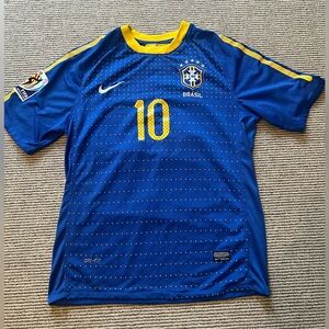 Brazil 2010-2011 Away Pele 10 Football Shirt Size Medium /43966